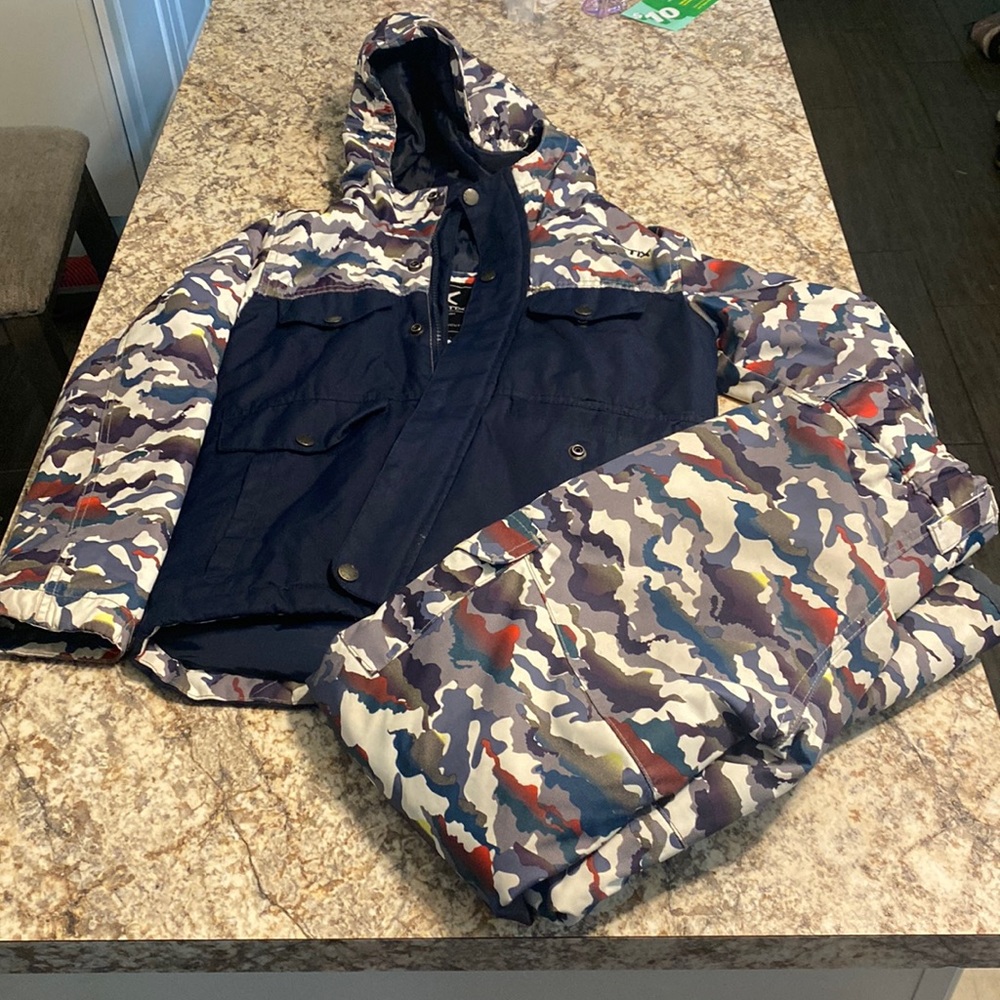 Boys matching winter coat and snow pants!